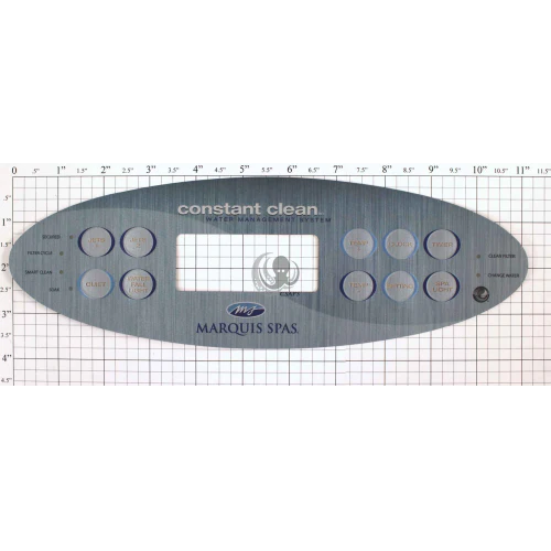 Overlay, Spaside, Marquis (Balboa) MQ710 Series, 12" Oval — Marquis Spa Part #650-0647
