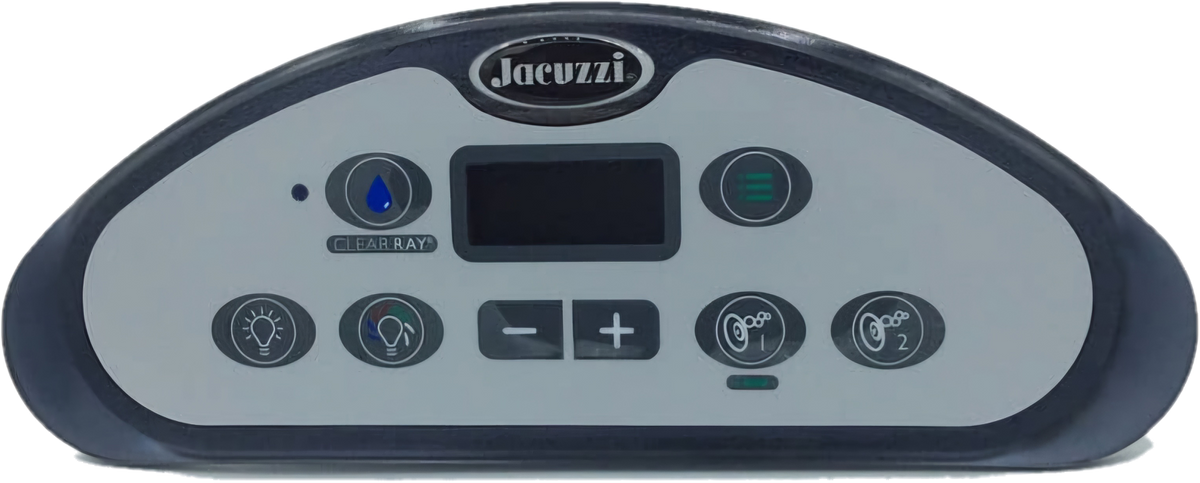 Keypad, Jacuzzi J-300, 2-Pump LCD Panel, 06/2018+ — Jacuzzi Part #6600-383