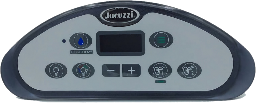 Keypad, Jacuzzi J-300, 2-Pump LCD Panel, 06/2018+ — Jacuzzi Part #6600-383
