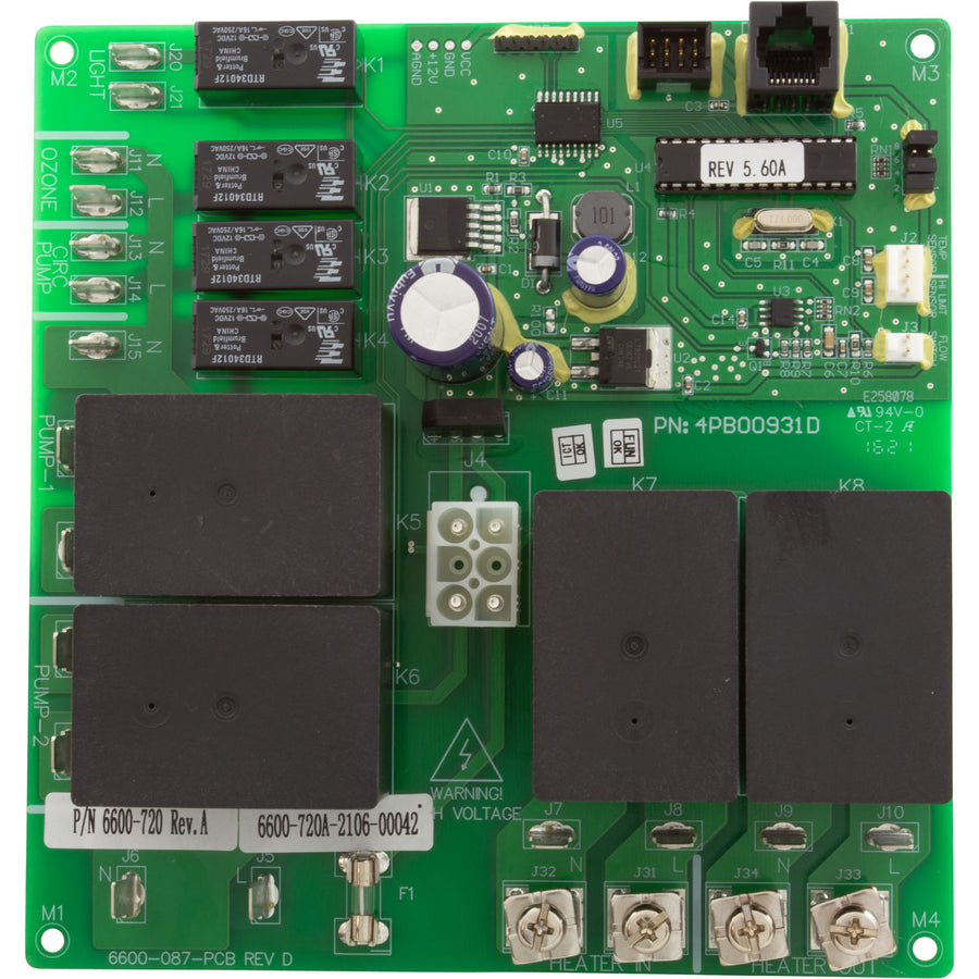 Circuit Board, Sundance / Jacuzzi, LX-15, Rev 5.57 — Sundance Jacuzzi Part #6600-720