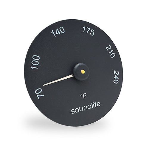 saunalife sauna thermometer black