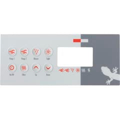 Overlay, Spaside, Gecko TSC8-GE1, 8-Button — Gecko Alliance Part #9916-100130
