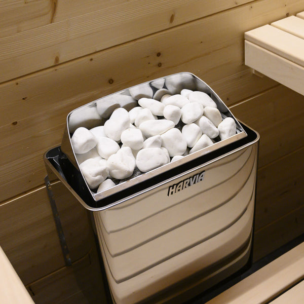 Harvia Decorative White Sauna Heater Stones, Rounded, 5-10cm - view 4