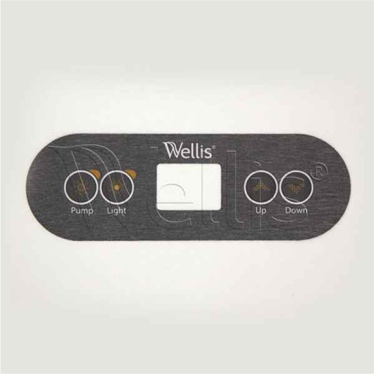 Sticker Control Panel - One Pump — Wellis Part #ACM0773