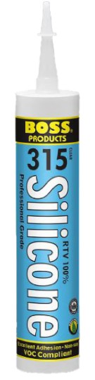 Plumbing Supply, Silicone Adhesive Sealant, 10.1oz — Boss Part #01011CL48