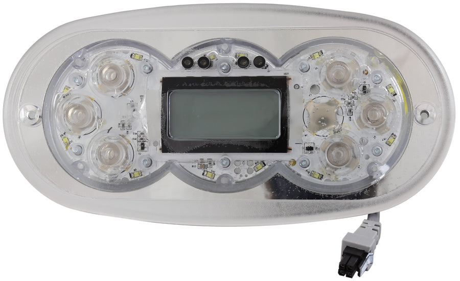 Spaside Control, Balboa TP600, 6-Button, Oval, LCD — Balboa Part #G8460