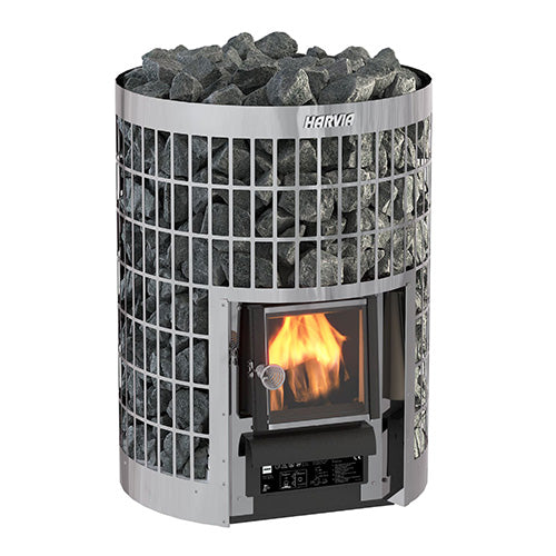 Harvia Cilindro Wood-Burning Sauna Stove – front view
