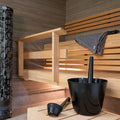 Harvia Sauna Bucket and Ladle Set, 7L & 200mL, Black - view 2