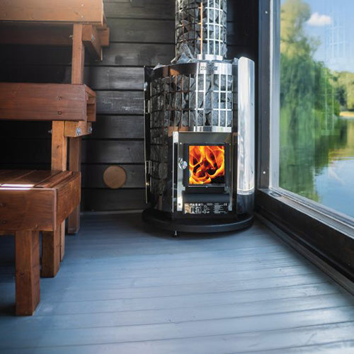 Protective Bedding for Harvia Sauna Stoves, Black, Round - view 2