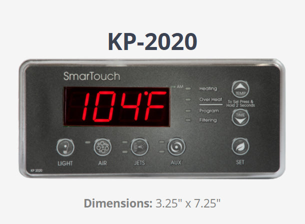 Spa Topside Control Panel 7 Button Smart 2000 Digital 7 1/4" — ACC Part #KP-2020