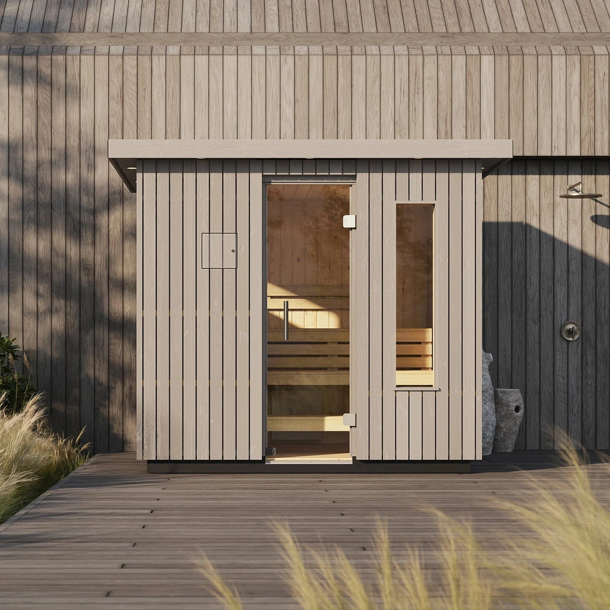 Kohler C2 Outdoor Sauna – Weathered Grey Spruce