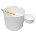 Kolo Sauna Bucket and Ladle Set, Bamboo/Aluminum, 1Gal - view 6