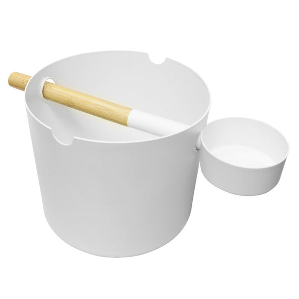 Kolo Sauna Bucket and Ladle Set, Bamboo/Aluminum, 1Gal - view 6