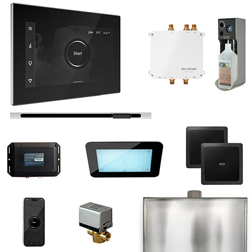 Mr.Steam Bliss Steam Shower Control Package w/ iSteamX Control and Linear SteamHead