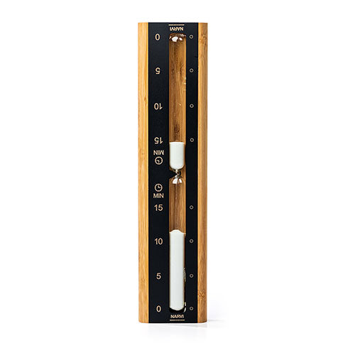 Narvi Sand Timer, Black w/ Birch Frame, 15 Mins.