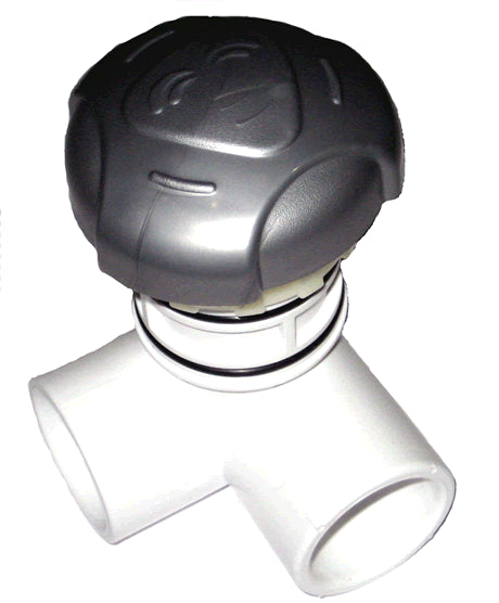 Valve, ON/OFF Ell, 1in, Silver — Artesian Spa Part #OP08-0013-18