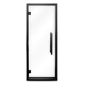 Prosaunas Prehung Clear Glass Sauna Door, Black Alder Frame