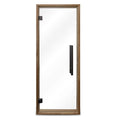 Prosaunas Prehung Clear Glass Sauna Door, Thermo-Aspen Frame