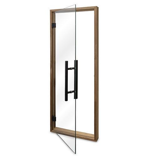 Prosaunas Prehung Clear Glass Sauna Door, Thermo-Aspen Frame - view 3