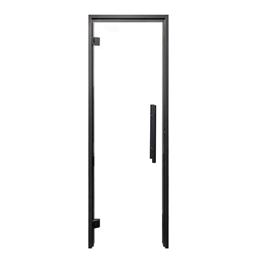 Prosaunas Prehung Clear Glass Sauna Door, Black Alder