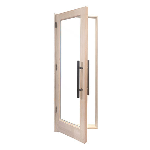 Prosaunas Douglas Fir Sauna Door, Hemlock Jamb, Dual-Pane Insulated Glass