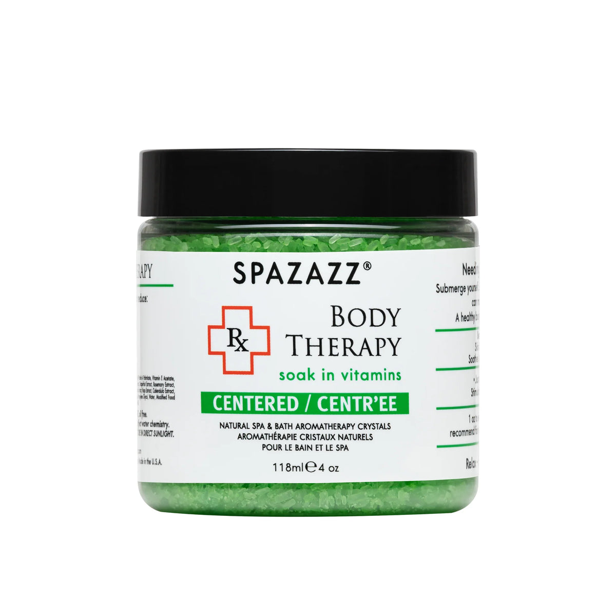 RX Therapy Crystal: Body Therapy - Cenetered 4oz — Spazazz Part #SZ6144