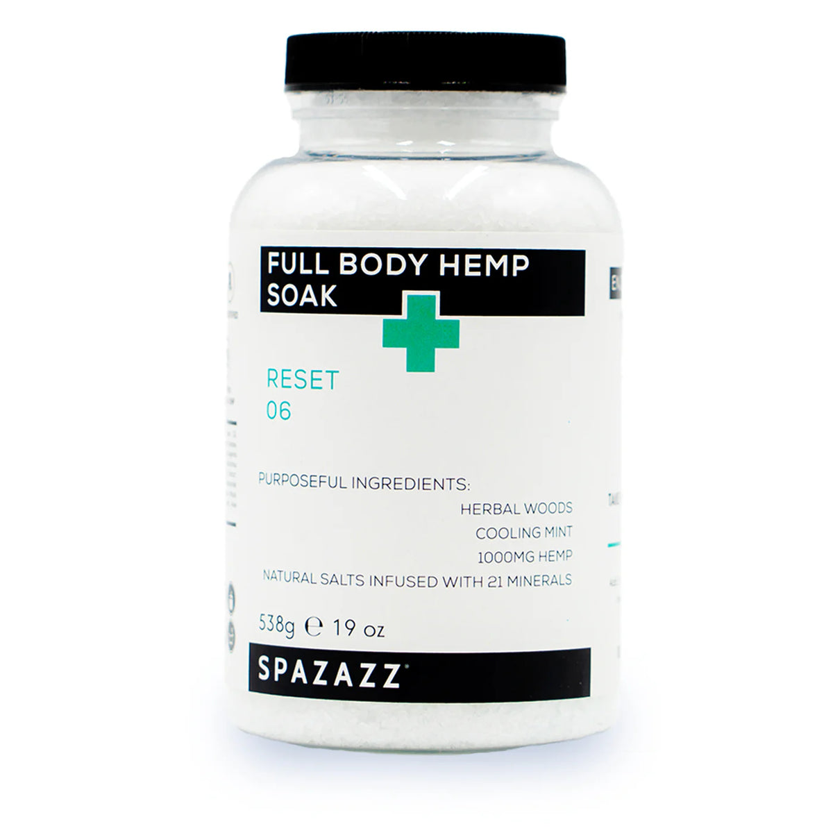 Hemp Crystal: Reset 06 - Herbal Woods + Cooling Mint 19oz — Spazazz Part #SZ750