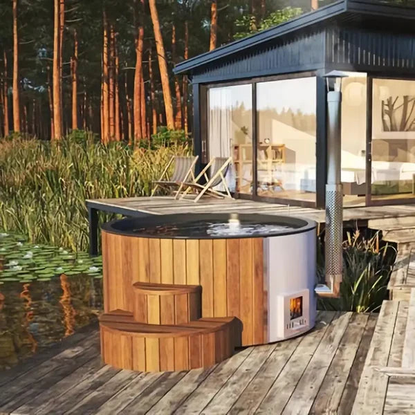 SaunaLife Model S4 Wood-Burning Hot Tub