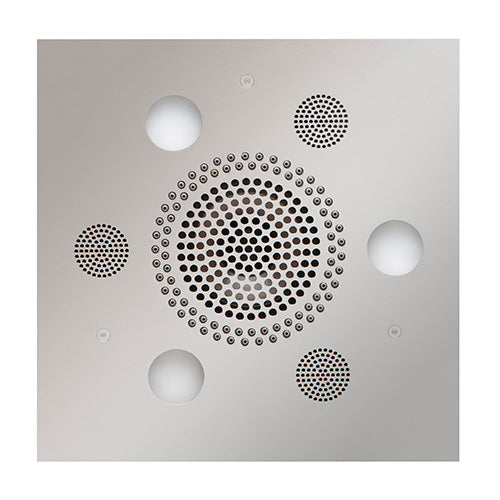 ThermaSol Serenity Advanced Rainhead System, Chromotherapy and Audiotherapy, Square, Polished Chrome