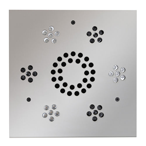 ThermaSol Serenity Essential Rainhead System, Chromotherapy and Audiotherapy, Square, Polished Chrome