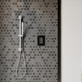 ThermaSol Signatouch 5 Inch Recessed Steam Shower Control in Use Vertical