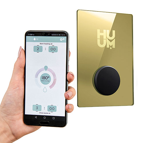 HUUM Sauna Heater Control with WiFi, Digital On/Off, Time,Temp, Gold