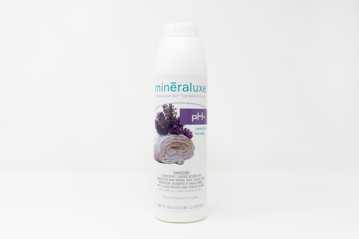 pH Minus Lowers pH in Hot Tub Water 33.5 oz — Mineraluxe Part #UML09746