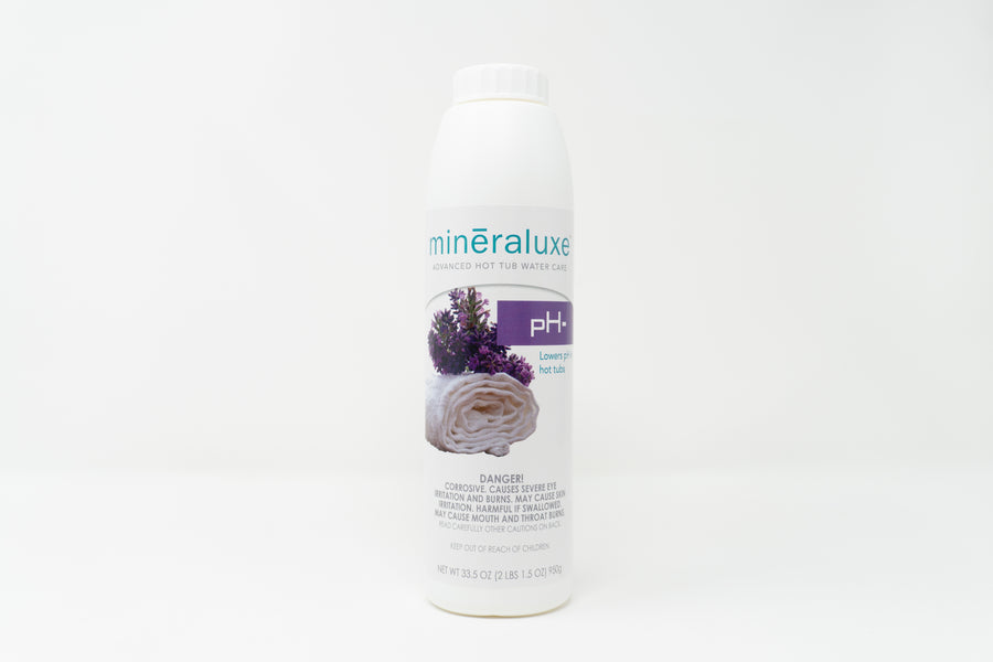 pH Minus Lowers pH in Hot Tub Water 33.5 oz — Mineraluxe Part #UML09746