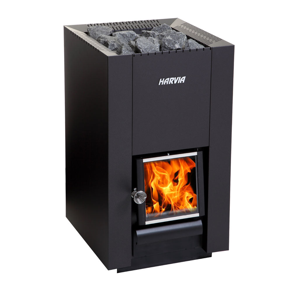 Harvia Linear 16 Wood-Burning Sauna Stove – front view