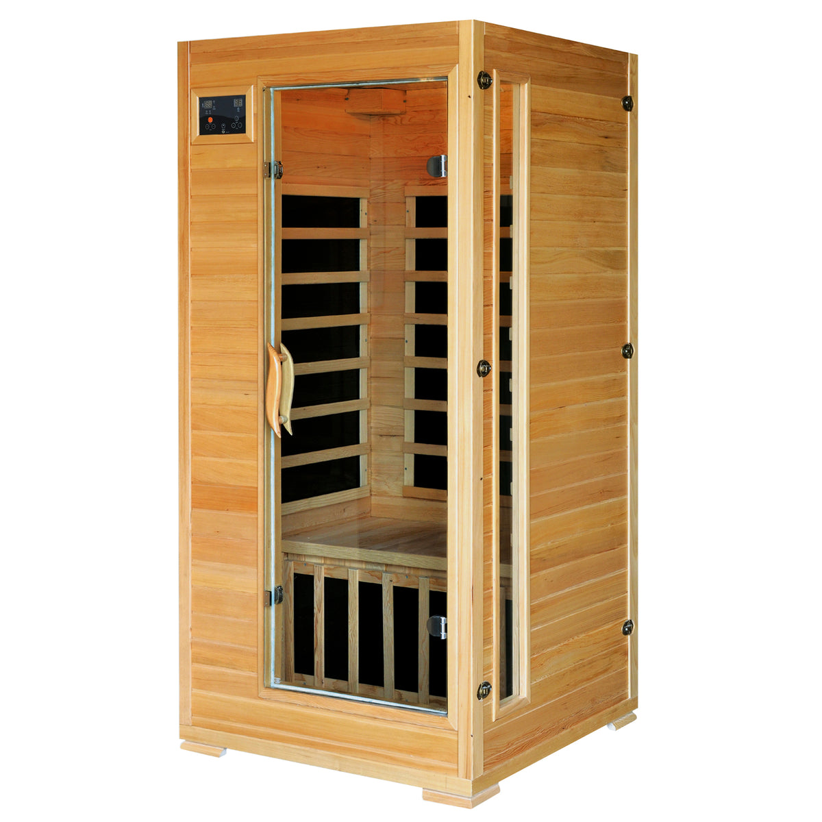 Buena Vista 1-2 Person Hemlock Infrared Sauna with 4 Carbon Heaters — Hemlock FAR infrared sauna by HeatWave