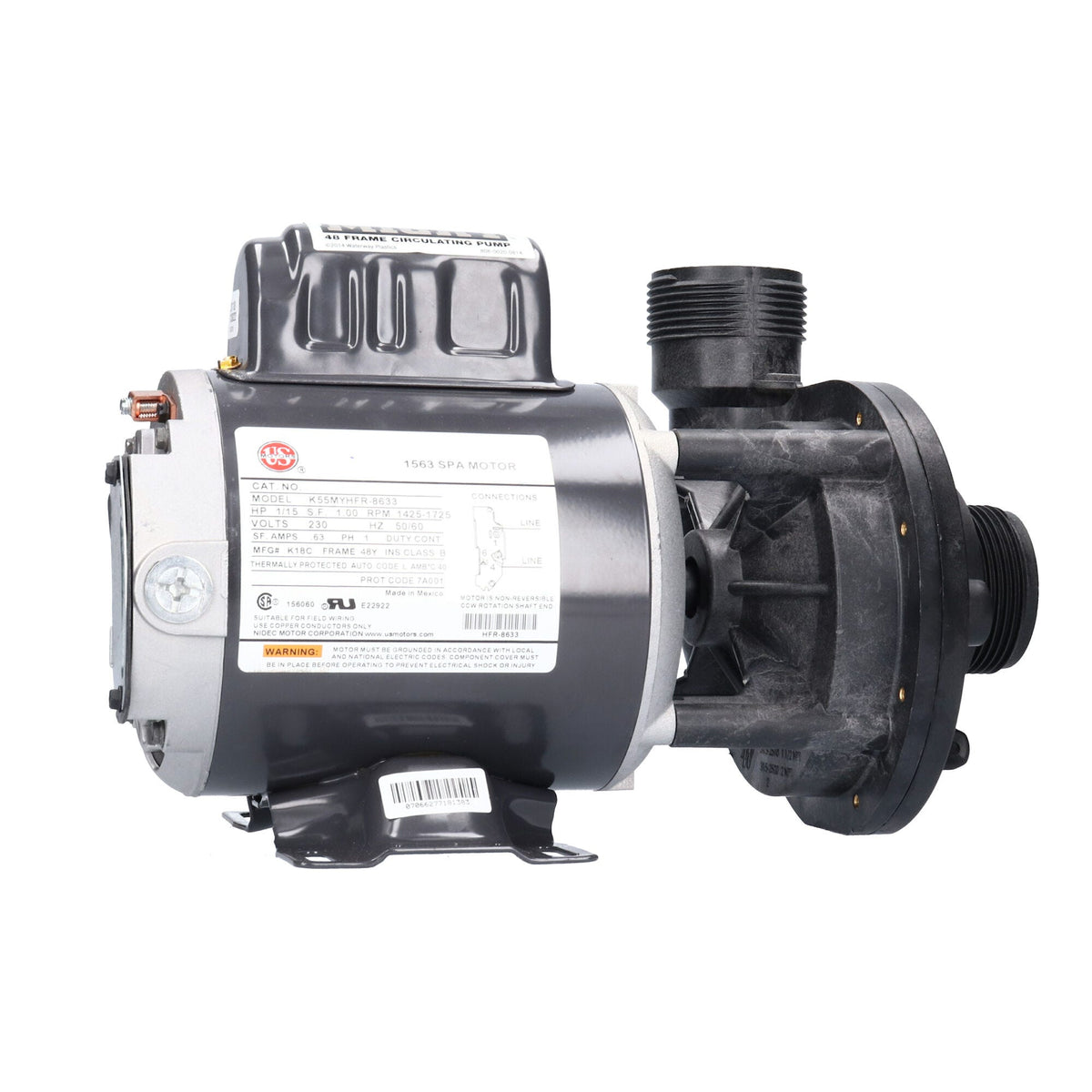 Circulation Pump, Waterway Iron Might, 1/15HP, 230V, 0.8A — Waterway Part #3J10020-1E