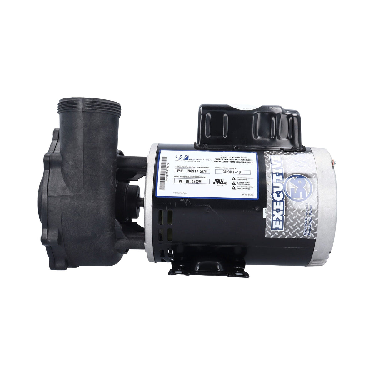 Pump, Waterway Executive 56, 2.0HP, 230V, 8.0/3.0A, 2-Speed — Waterway Part #3720821-1D