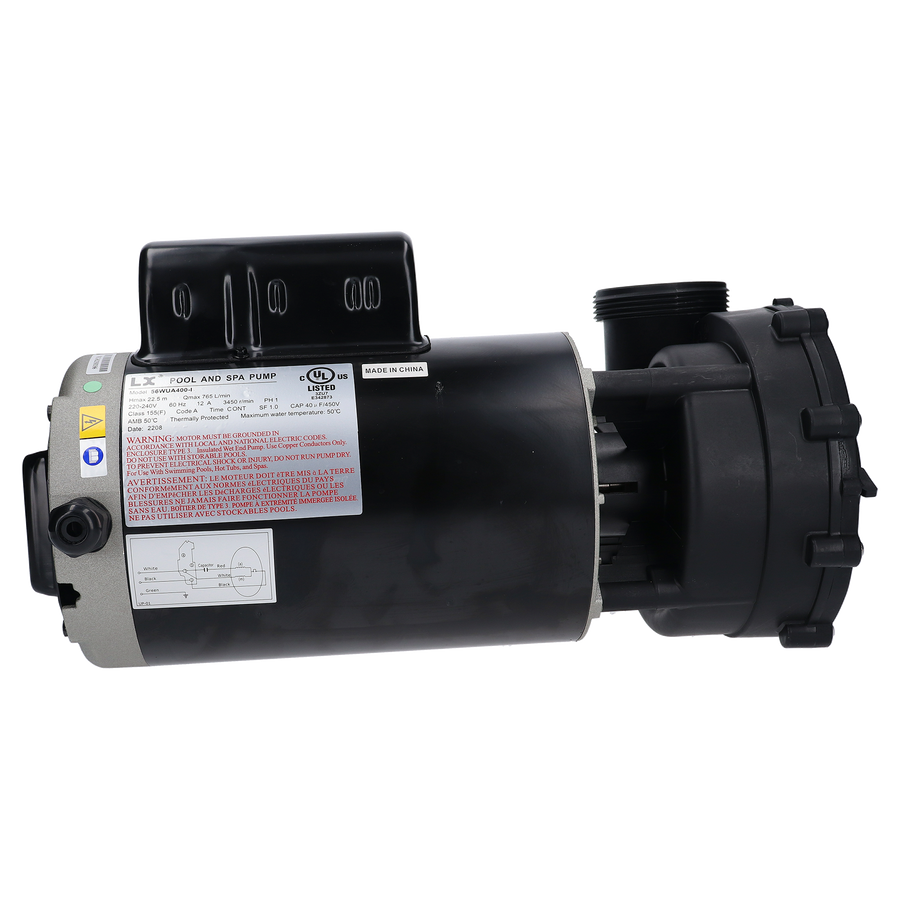 Pump, LX, 2.5HP, 230V, 1-Speed, 12A, 2" In/Out, 56 Frame — LX Part #56WUA400-I (NF)