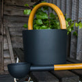 Kolo Sauna Bucket with curved Handle, Bamboo/Aluminum, 1.5Gal - view 3