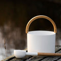 Kolo Sauna Bucket with curved handle and Ladle, Bamboo/Aluminum, 1Gal - view 4