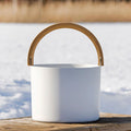 Kolo Sauna Bucket with curved Handle, Bamboo/Aluminum, 1.5Gal - view 4