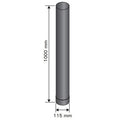Harvia Smoke Pipe, Sauna Wood Stove, 1m, 115mm - view 2