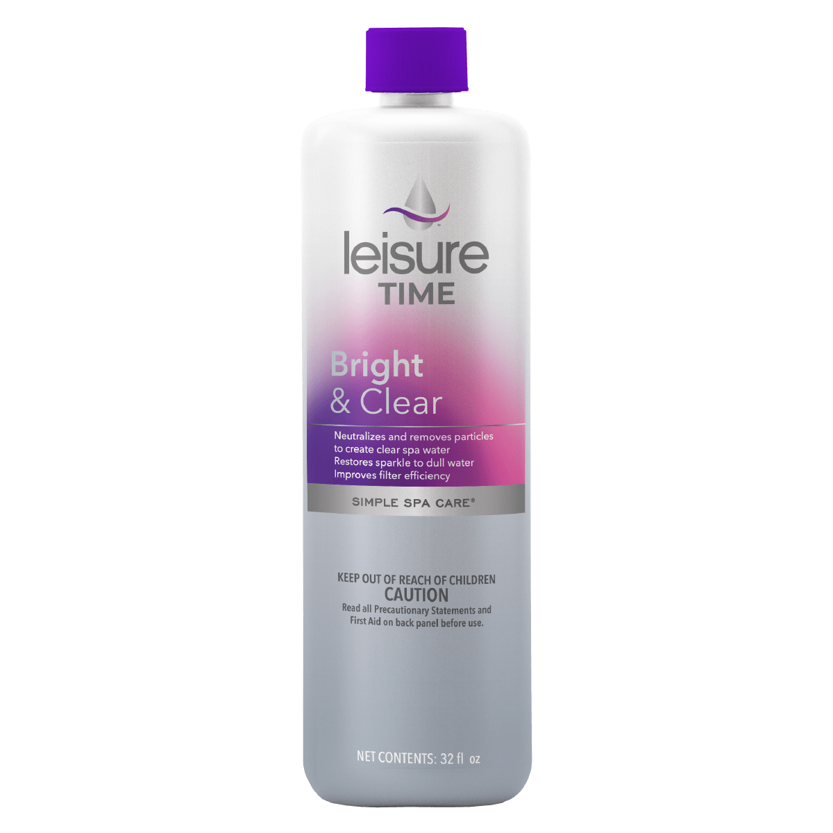Water Care, Leisure Time, Spa Bright & Clear, 1Qt Bottle — Leisure Time Part #A