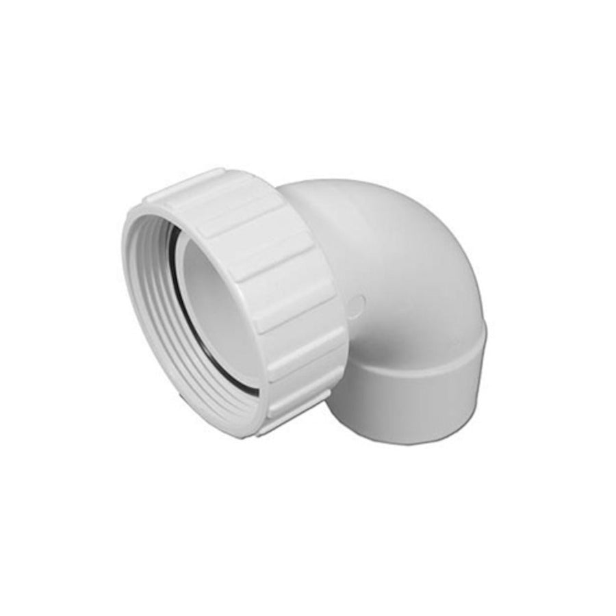 Fitting, PVC, Slip Union, 90°, Sweep, 2"S x 2"Union — Magic Plastics Part #0668-20