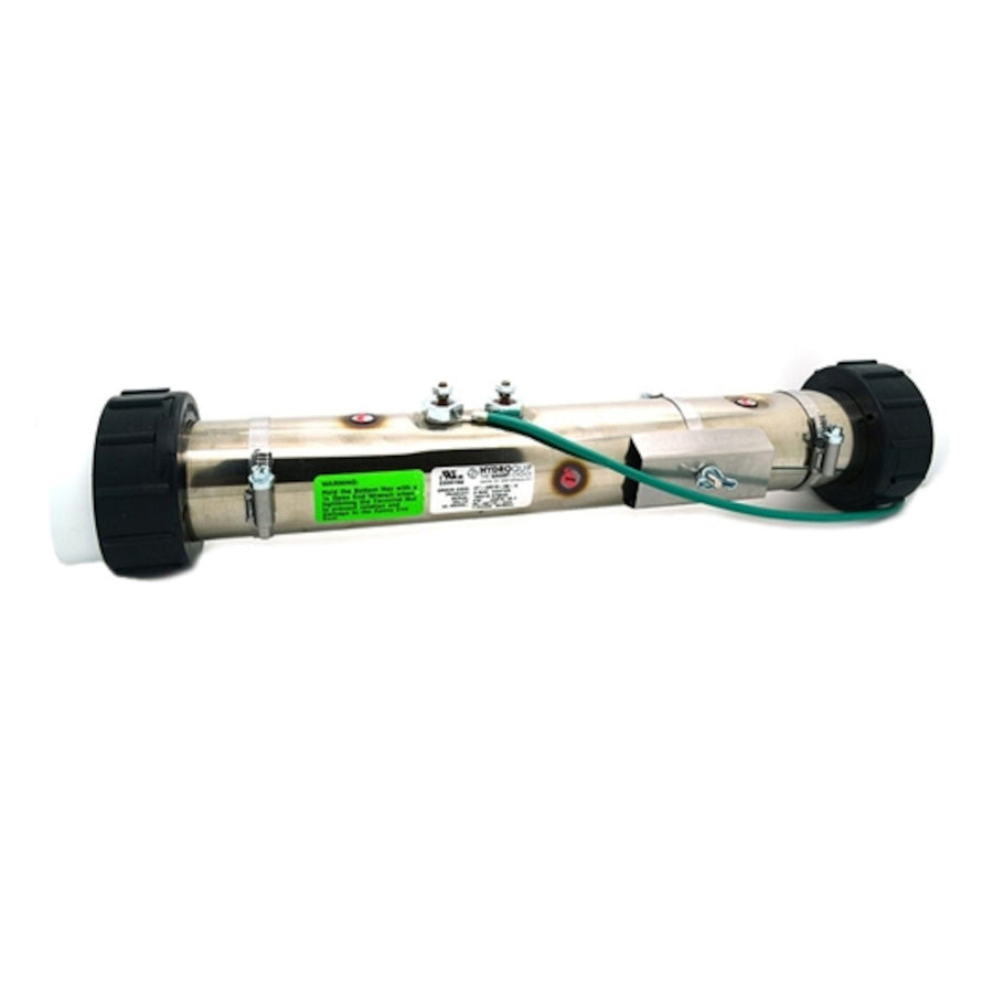 Heater Assembly, HydroQuip, Flo-Thru, 4.0Kw, 230V, 15" Long — HydroQuip Part #27-J0519-5S-K