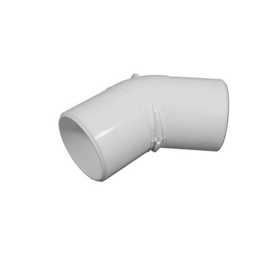 Fitting, PVC, Ell, 45°, Double Street, 2"Spg x 2"Spg — Waterway Part #411-2200