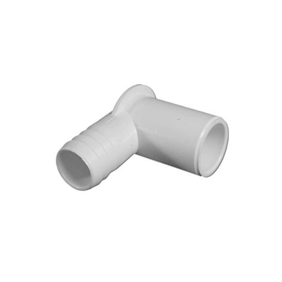 Fitting, PVC, Ribbed Barb Ell Adapter, 90° — Waterway Part #411-4060