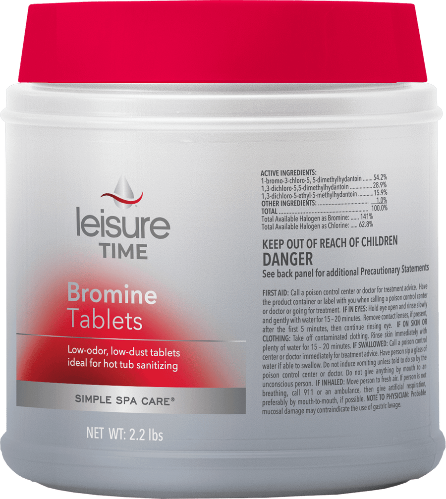 Water Care, Leisure Time, Bromine Tablets, 2.2 lb container — Leisure Time Part #45401-LT
