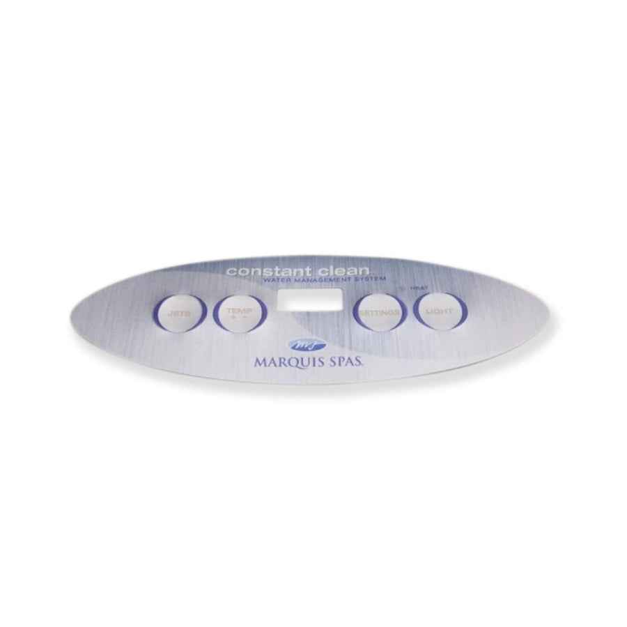 Overlay, Spa Side, Marquis (Balboa), Oval, 4-Button — Marquis Spa Part #650-0648